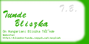 tunde bliszka business card